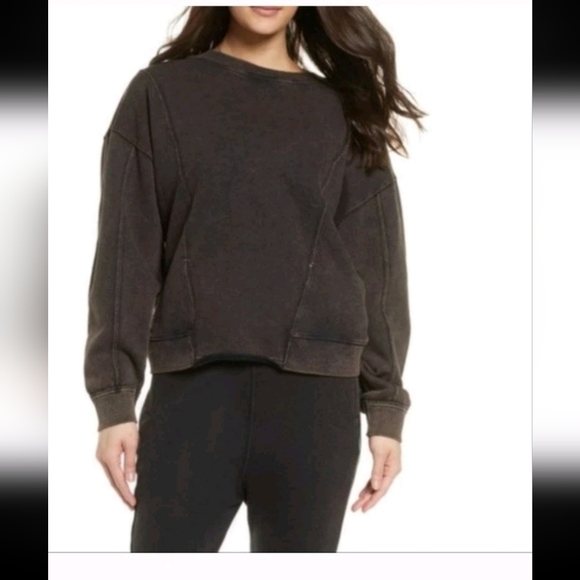 Free People Movement Womens Faded Black Go For Gold Reversible Pull Over M - Picture 2 of 16